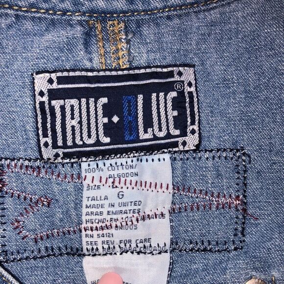 Vintage True Blue size 6 denim patchwork dress - Picture 4 of 7